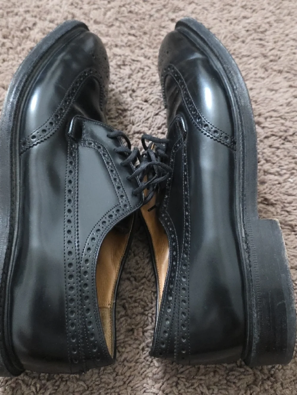 Church's Black Leather Brogue Derby Shoes  10US UK 90